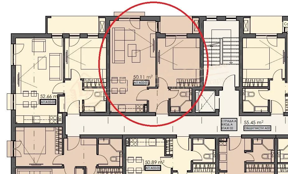 Апартамент с 1 спальней, Villa Astoria 5, Елените