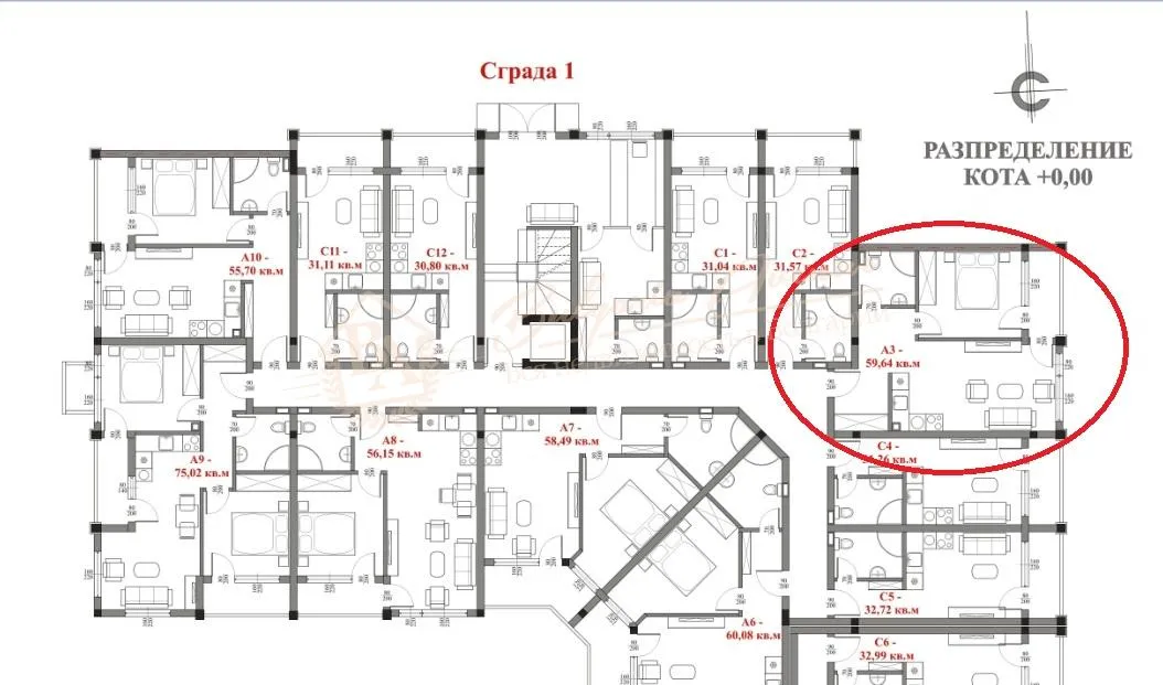 Апартамент с 1 спальней, Villa Sardinia, г.Святой Влас