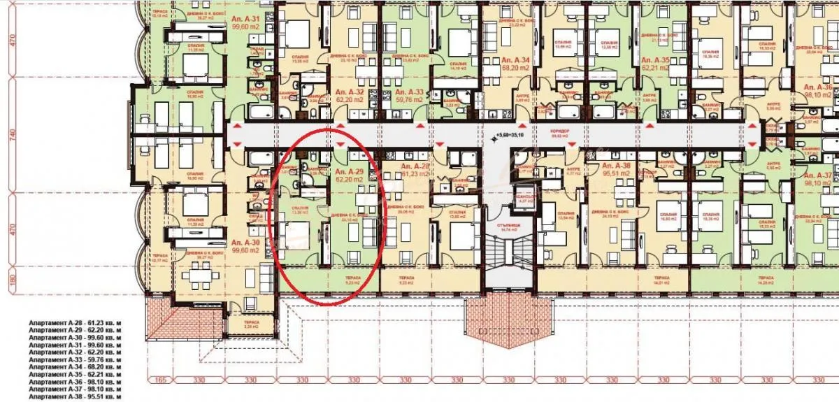 Апартамент с 1 спальней, OLYMP, г.Святой Влас