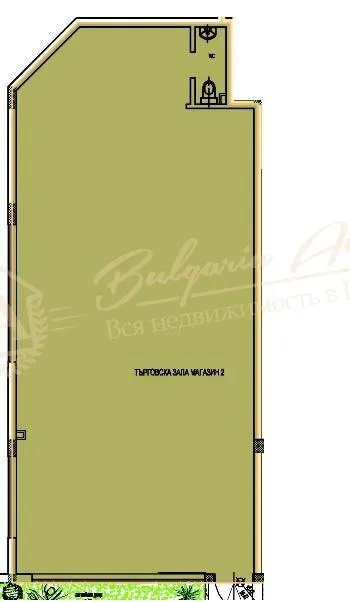 Торговое помещение в самом центре города на самой пешеходной зоне в г.Варна