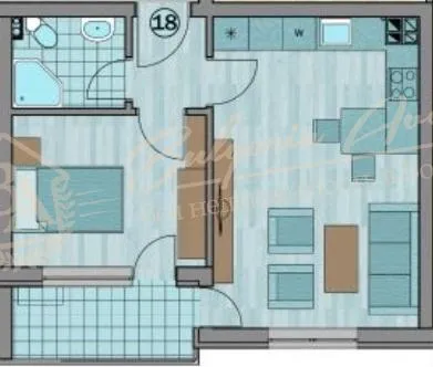 Двухкомнатная квартира от застройщика в рассрочку, в центре г.Варна