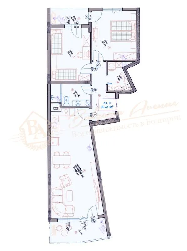 Трехкомнатная квартира в одном из лучших районов г. Варна