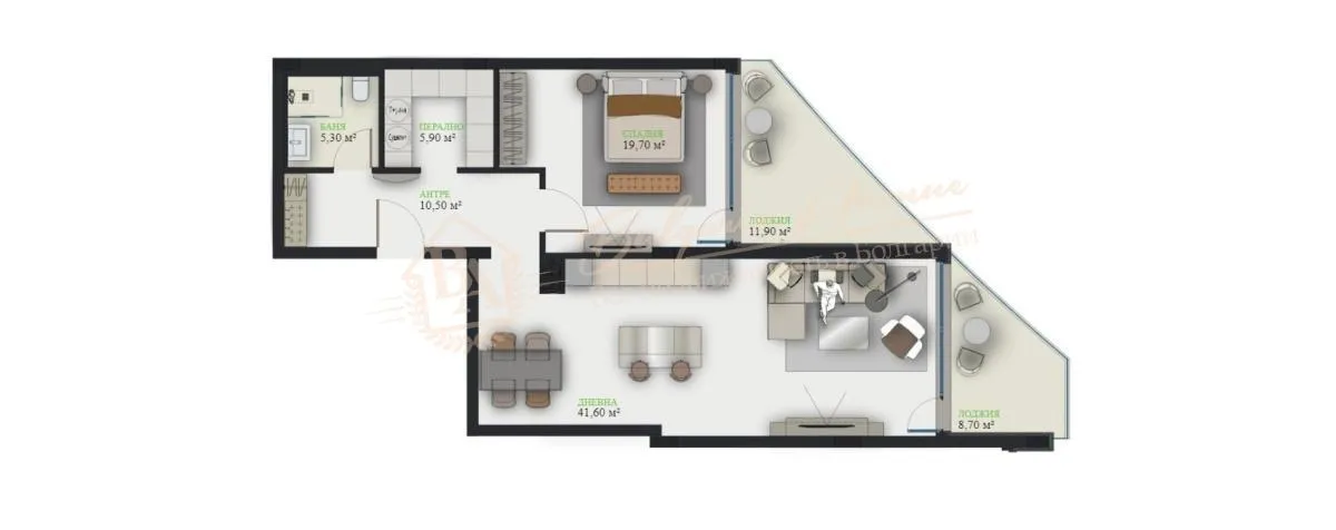 Двухкомнатная квартира с прекрасным панорамным видом на море - Св. Константин и Елена
