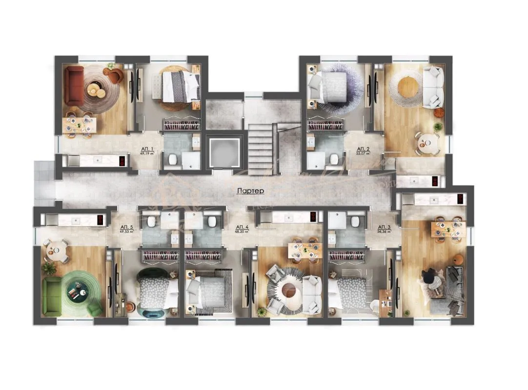 Квартиры от застройщика в новом жилом доме в тихом центре курорта Солнечный берег