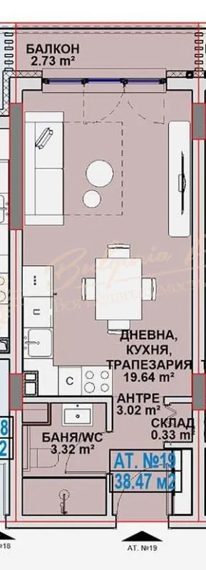 Студия в жилом комплексе нового поколения в городе Бургас. Доступна рассрочка!